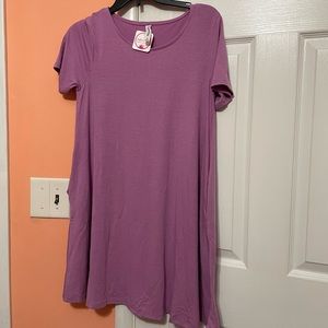 Purple tee dress